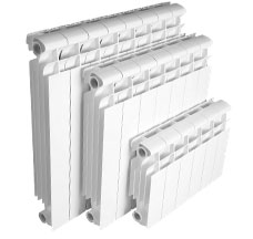 Instalar calefacción de gas radiadores de aluminio inyectado.